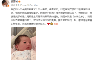郭富城喜获三胎：母女平安，小公主驾到