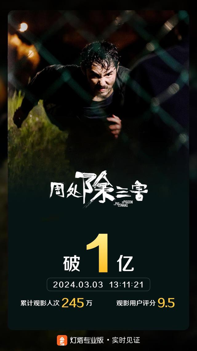 《周处除三害》票房破亿：暴力美学和
