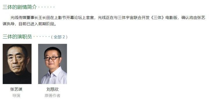 如果若影版《三体》大获成功，张艺谋将巩固其第一导演地位-1