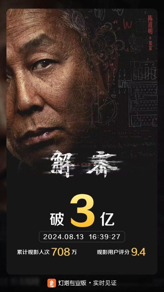 刘昊然、约翰·库萨克主演电影《解密》斩获3亿票房