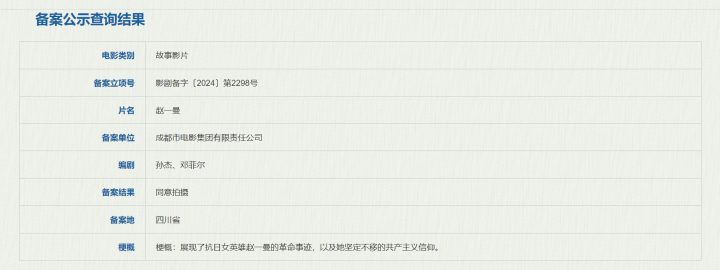 《赵一曼》：立项展现抗日女英雄赵一曼的革命壮举-1