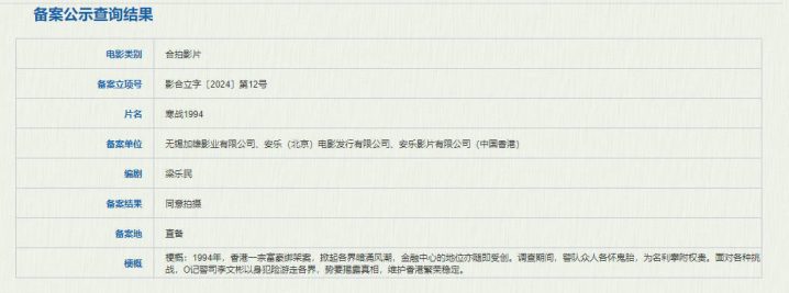 《寒战1994》首曝海报：吴彦祖优雅下巴抢镜-2
