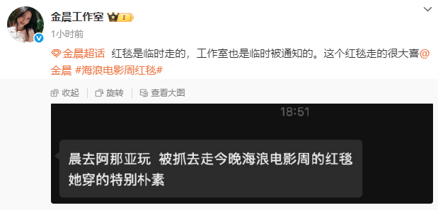 金晨红毯简约风:突遇阿那亚之行-2 金晨红毯简约风:突遇阿那亚之行-2